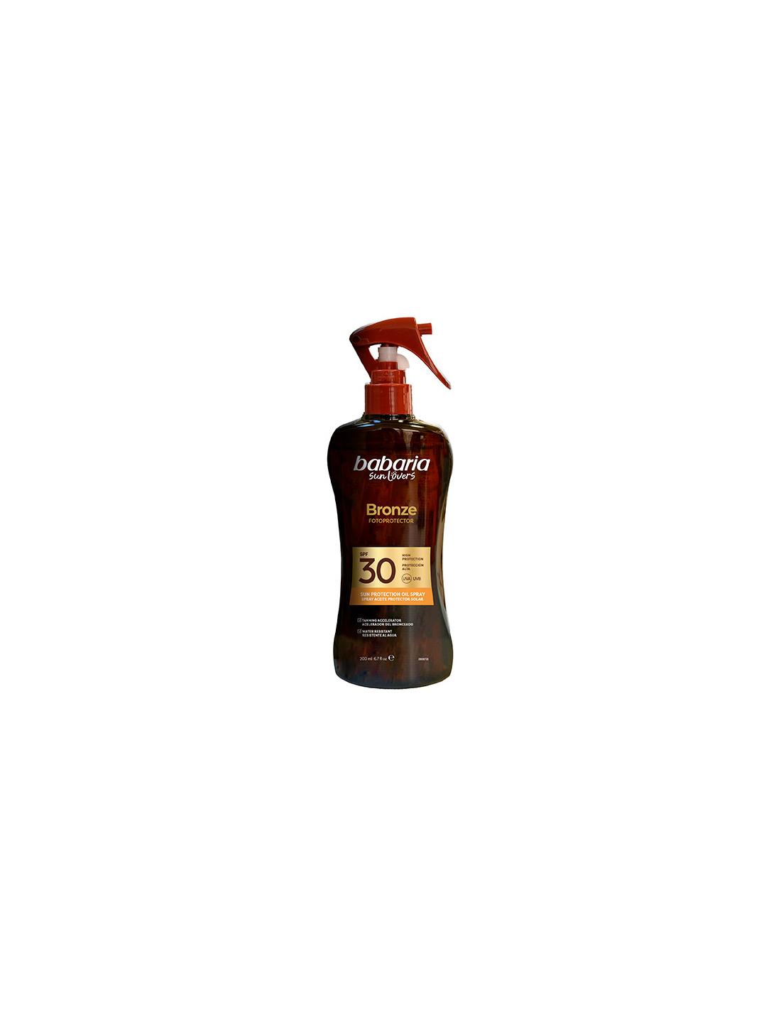 Babaria Sol. Bronze Aceite Protector Solar Coco Spray Spf30 200 Ml