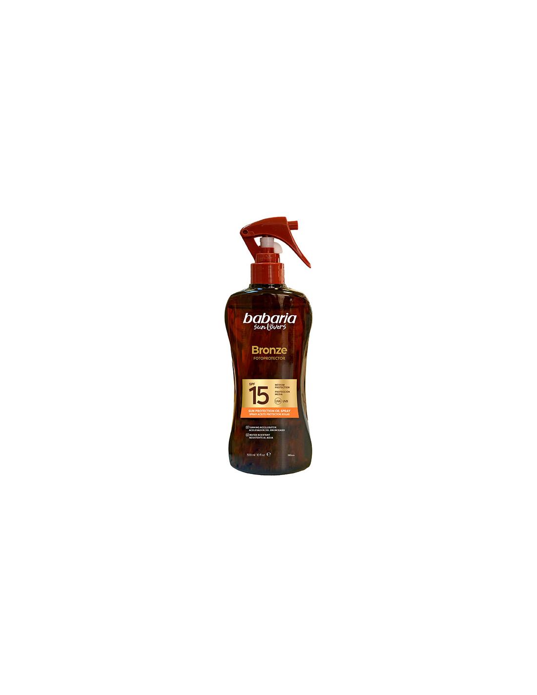 Babaria Sol. Bronze Aceite Protector Solar Monoi Tahiti Spray Spf15 300 Ml