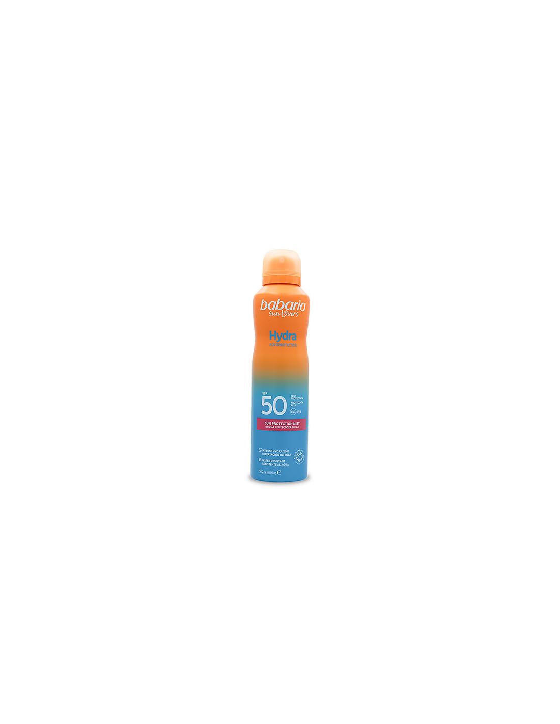 Babaria Sol. Hydra  Protector Solar  Aloe  Sfp50 Bruma Spray 200 Ml