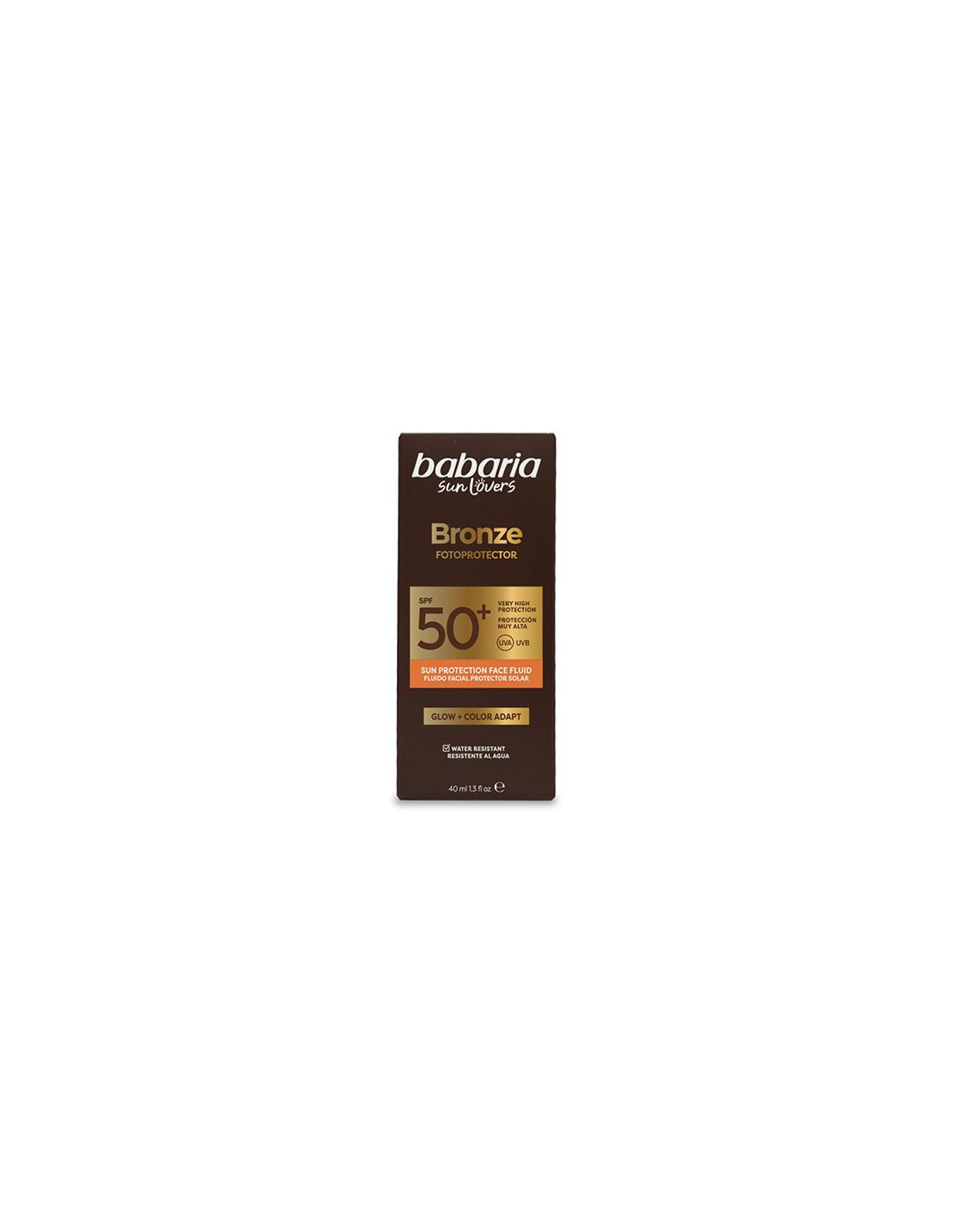 Babaria Sol. Bronze Facial Fluido Solar Fotoprotector Glow+Color Spf50 40 Ml