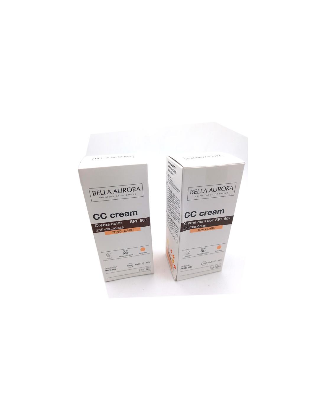 Out.Bella Aur. Solar Antimanchas Cc Tono Claro Spf50+30Ml