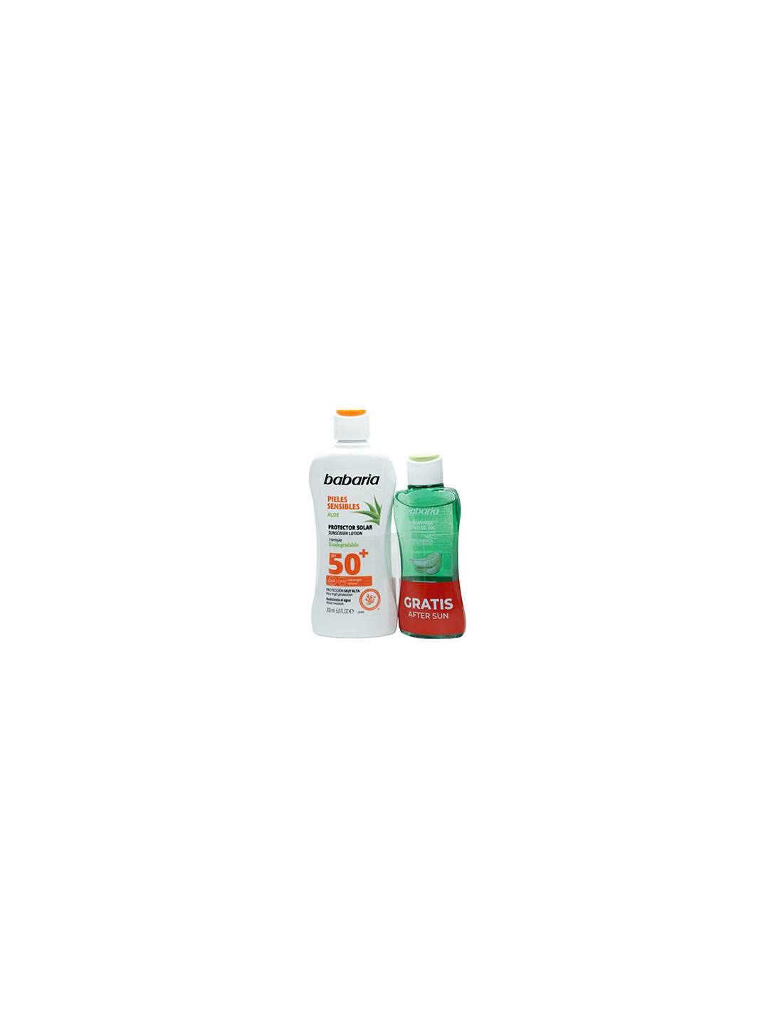 Babaria Sol. Leche Protctor Solar Pieles Sensibles F50 200 Ml + After Sun 100 Ml